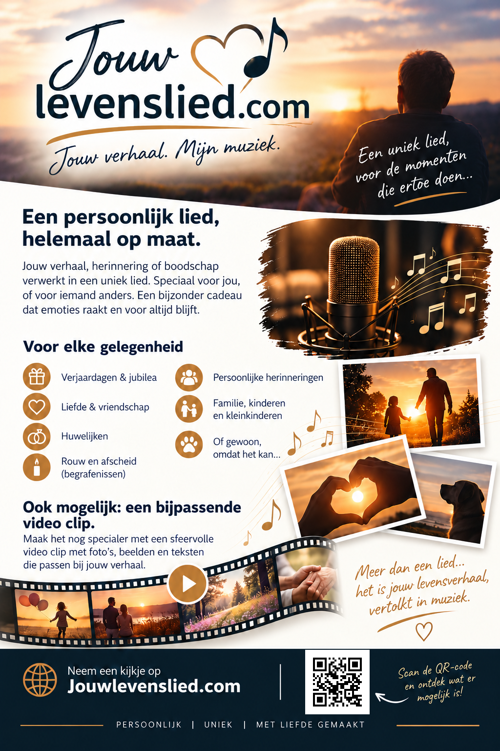 Jouw levenslied: persoonlijke muziek vol herinneringen, met warme beelden van familie, liefde en muziek